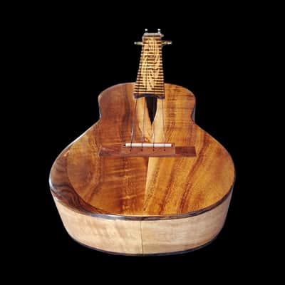 Koa with Live Edge Sound Hole Tenor Ukulele - SCJ Jazz Hat #138 image 3