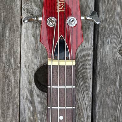 Lefty 1983 Quest by Vantage travel bass 25" trans cherry - Made in Japan image 12