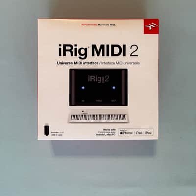 IK Multimedia iRig MIDI 2 Mobile USB/Lightning Interface for iOS 2014 - Present - Black image 1