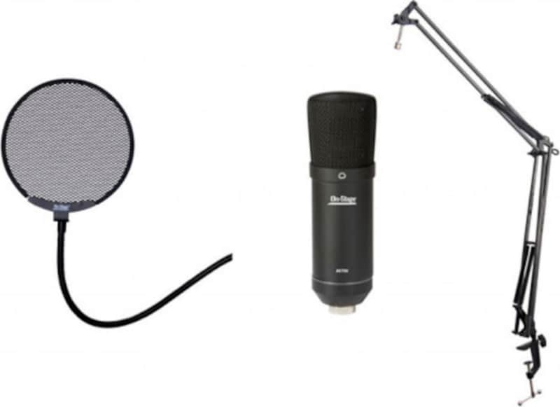 On-Stage ASB700 USB Large Diaphragm Condenser Microphone Recording Pack image 1