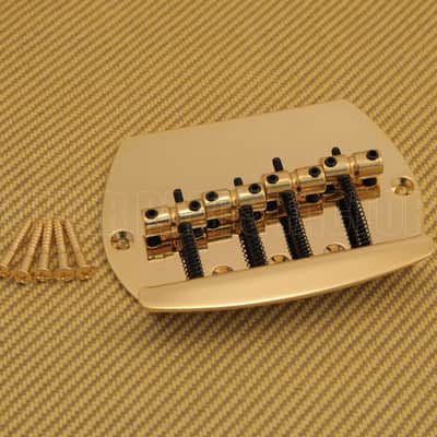 BB-MM4-G Gold 4-String Music Man Style Bass Bridge w/ Mounting Screws