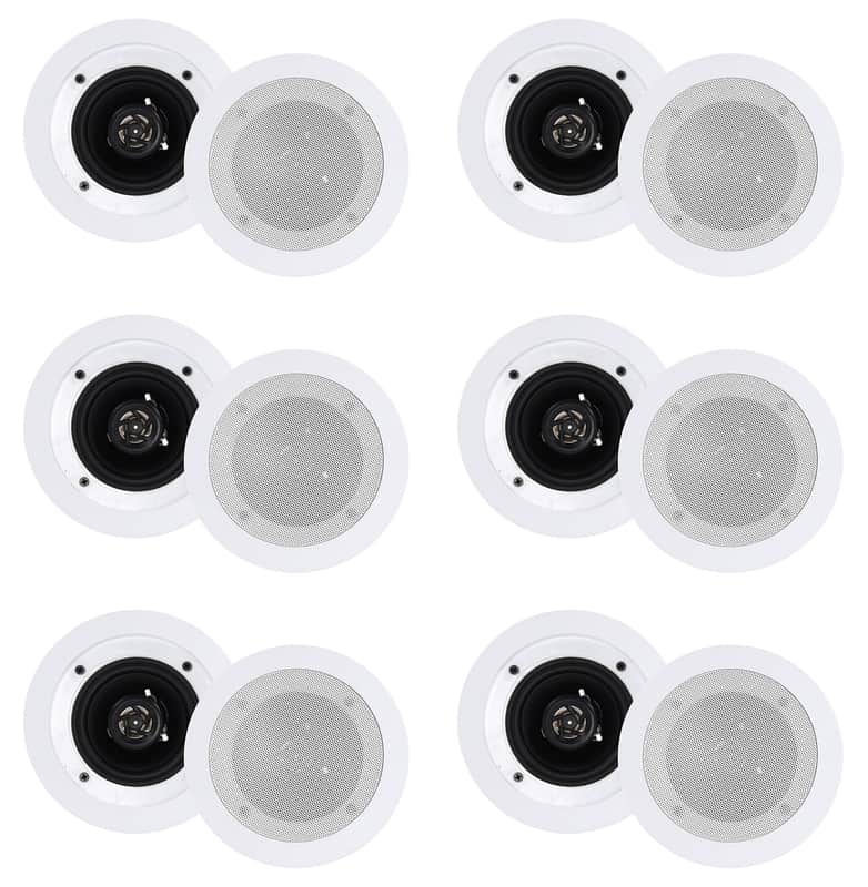 12) Rockville CC4T White 4" Commercial 70v Ceiling Speakers For Restaurant/Cafe image 1