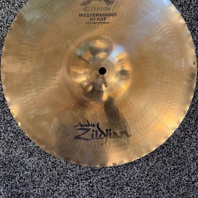 Zildjian 14" A Custom Mastersound Hi-Hat Cymbals (Pair) 1999 - Present - Brilliant image 4