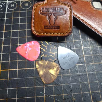 The PickTag™ Handcrafted Full-Grain Leather Guitar Pick Holder image 3