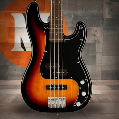 Squier Affinity Series Precision Bass PJ Pack - Laurel Fingerboard - 3-Color Sunburst - Gig Bag - Rumble 15 - 120V image 1