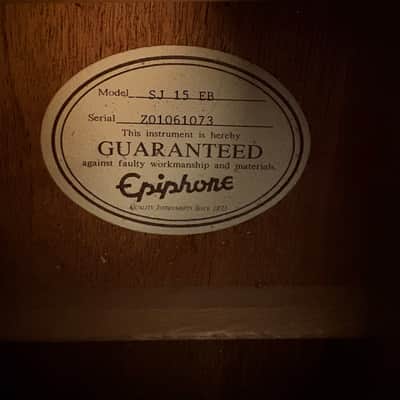 Epiphone SJ-15 EB, Super Jumbo Acoustic, Ebony Black, Make Offer image 9