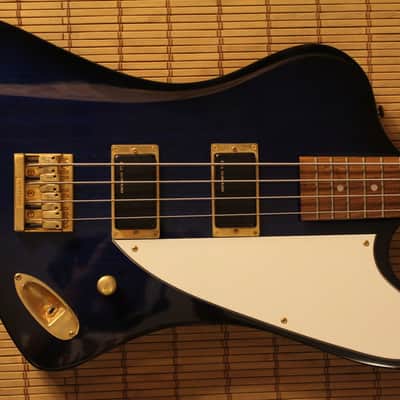 Burny ZB-85 signature Norio Toshiro ( Thunderbird Bass ) See-Thru Blue image 2