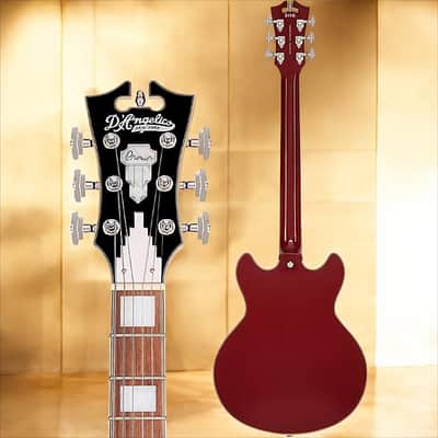D'Angelico Premier Mini DC Mini Double Cutaway w/ stop-bar tailpiece, Burnt Red* w/ DAPMDCBRDNS image 6