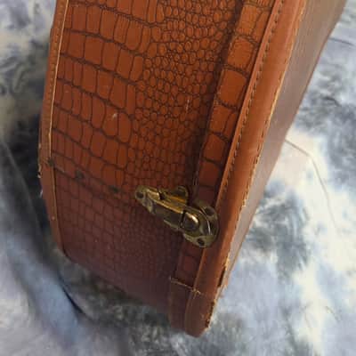 Vintage RARE 1955 to 1966 Gibson Branded Faux Alligator Exterior Brown Interior J45 J50 Soft Shell Guitar Case image 3