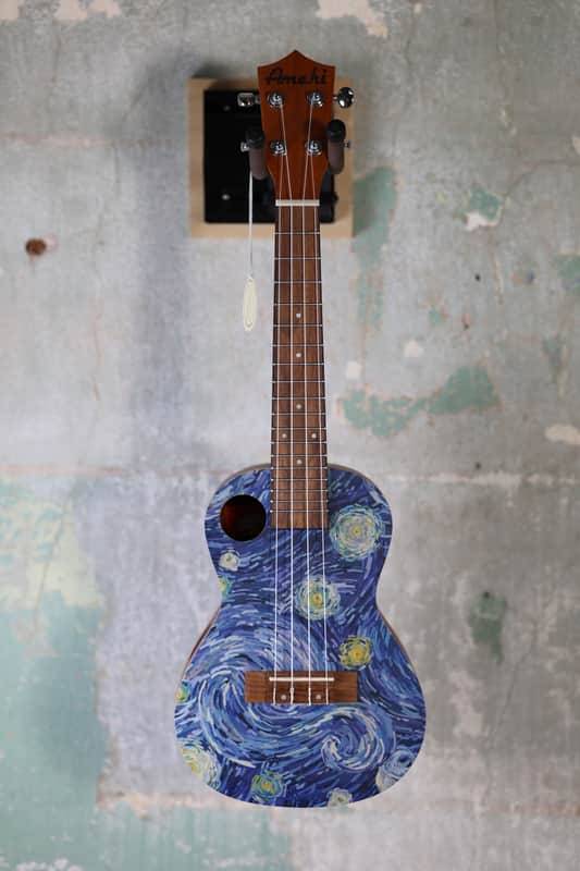 Amahi UKC-3DA4 Van Gogh Starry Night Concert Ukulele image 1