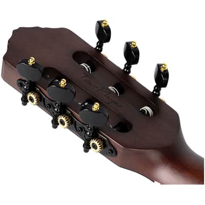 Ortega Guitars RTPSTD-SBK TourPlayer Thinline A/E Nylon - Satin Black - Open Box image 9