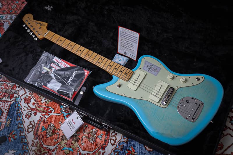 FENDER MIJ Hybrid II Jazzmaster FMT "Celeste Blue + Maple" (2024) image 1