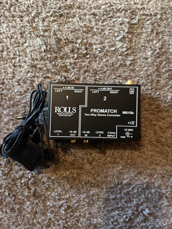 Rolls MB15b ProMatch Two-Way Stereo Converter 2020s - Black image 1