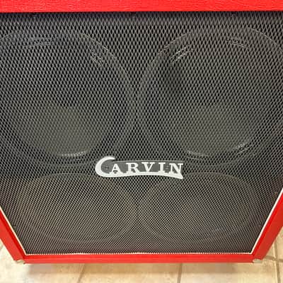 Carvin 4x12 Speaker Cabinet Red Tolex Celestion Vintage 30 image 2