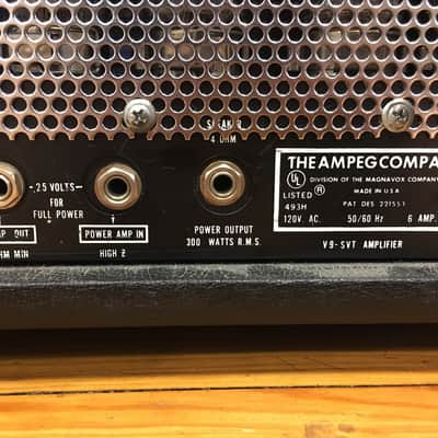 Ampeg V9 Late 70's SVT 300W With Spring Reverb Very Rare Wow! image 11