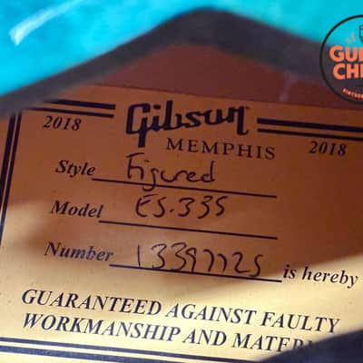 2017 Gibson ES-335 Figured Aquamarine OHSC image 12