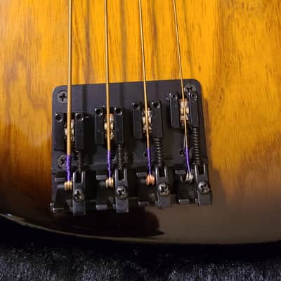 Rick Turner Custom Piezo Fretless Clear Burst image 4