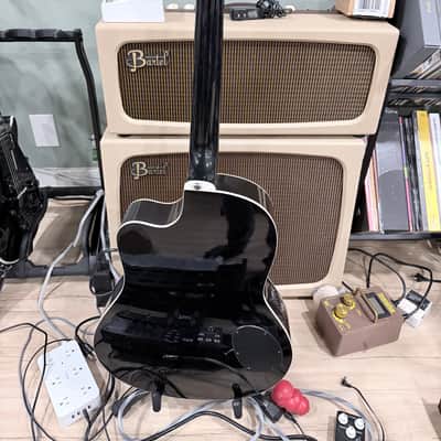 1990s Alvarez K. Yairi DY-88 Acoustic Electric Guitar, Black with Hardshell Case image 3