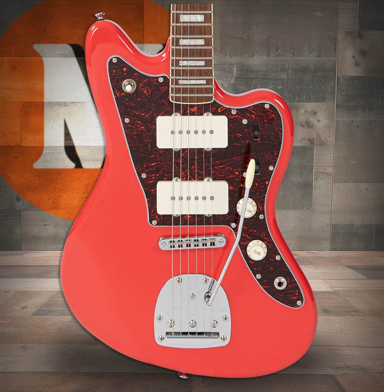 Vintage REVO Series 'Surfmaster 90' Guitar - Firenza Red - (VRS659FR) image 1