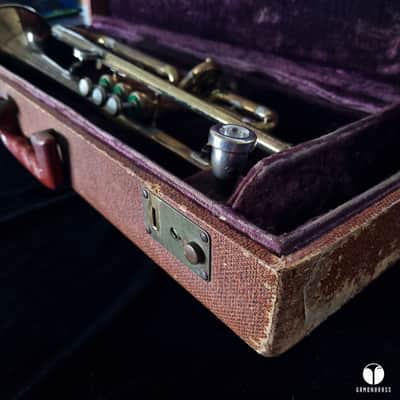 Extra early 40`s F.E Olds Ambassador Los Angeles Hubbard Morgan gamonbrass trumpet image 5