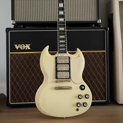 Gibson SG Custom in Olympic White Natural Aged = Real Vintage Flair, 3 Pickups! 1992 - Olympic White image 9