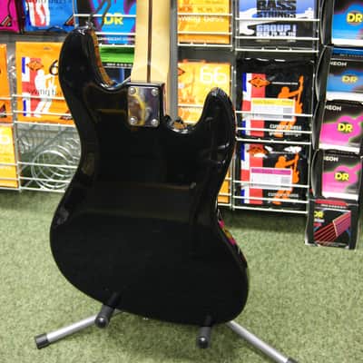 Johnson left handed fretless bass guitar in black image 2