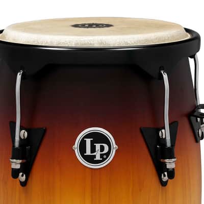 Latin Percussion LP City 10 - 11" Conga Set Oak Vintage Sunburst Black w/Double Stand (LP646NY-VSB) image 4