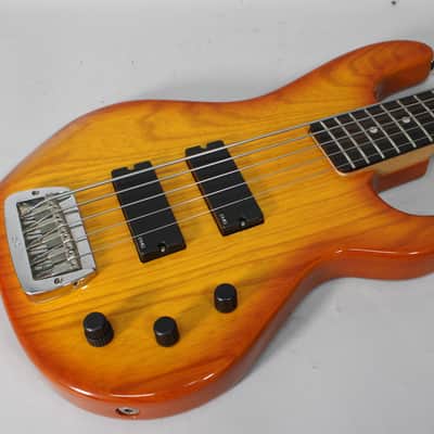 1995 G&L L-5500 Transparent Amber 5-String Active Bass w/HSC image 10