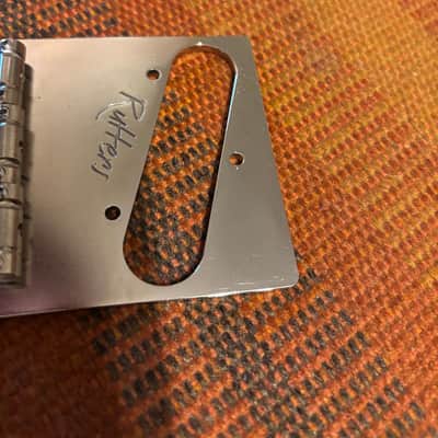 Rutters Modern Tele bridge 2 1/8 titanium saddles image 4
