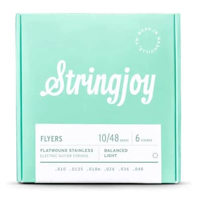 Stringjoy Flyers 10-48 Balanced Lt Flatwound Electric Guitar Strings - SJ-FR1048 image 2