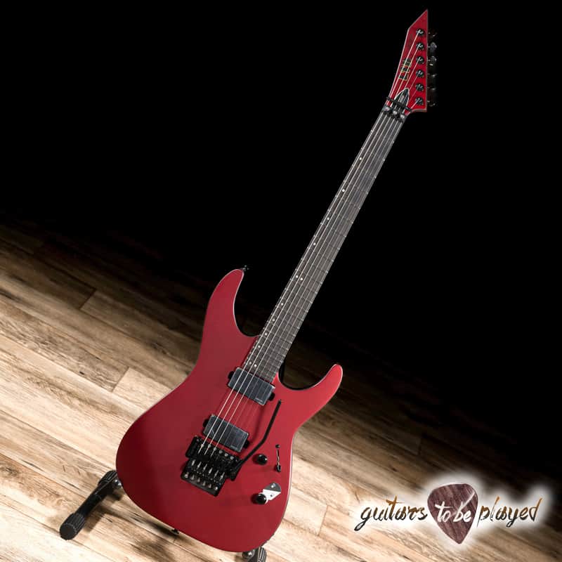ESP LTD M-1000 Fishman Fluence Floyd Rose Guitar – Candy Apple Red Satin image 1