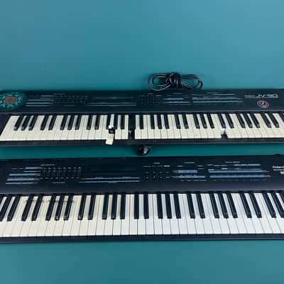 Lot of 2 Roland JV-90 76-Key Expandable Synthesizer 1993 - 1996 - Black