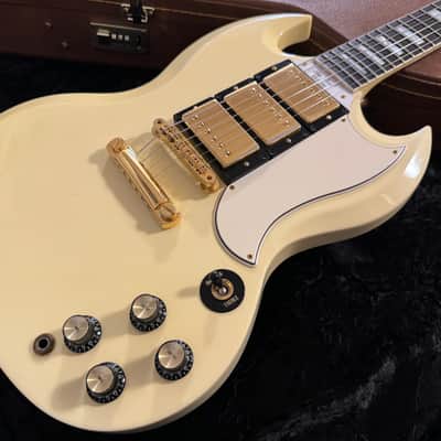 Gibson Custom Shop SG 61 Reissue Les Paul Custom 3 Pickup 1997 - Alpine White image 1