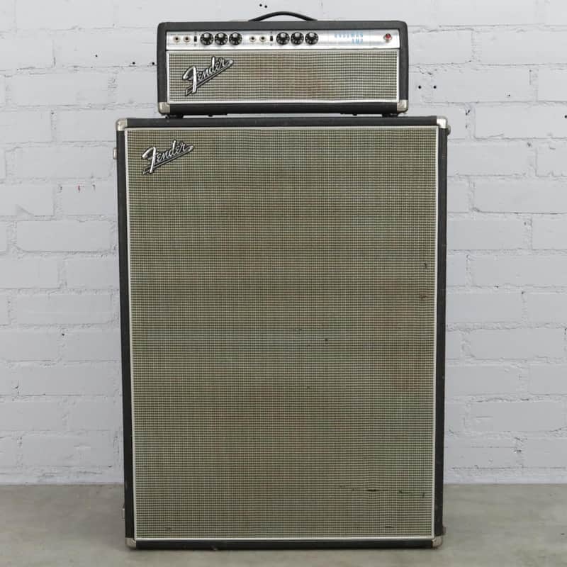 1968 Fender Bassman Amp Head & 2x12 Speaker Cabinet Guitar Bass Cab #40104 image 1