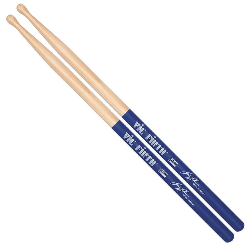 Vic Firth SHAR2 Gavin Harrison Matte Paint Grip Signature Wood-Tip Drum Sticks image 1