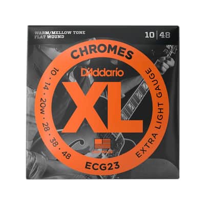 D'Addario ECG23 Chromes Flat Wound Extra Light 10-48 image 1