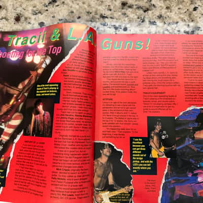 Fender Frontline Magazine 1990 Tracii Guns stratocaster telecaster Stevie Ray Vaughan Kubicki  Bass image 6