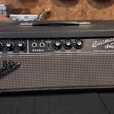 1967 Fender Bassman Guitar Amplifier / Blackface Bass Amp 50 Watt Tube Vintage Guitar Amp imagen 2