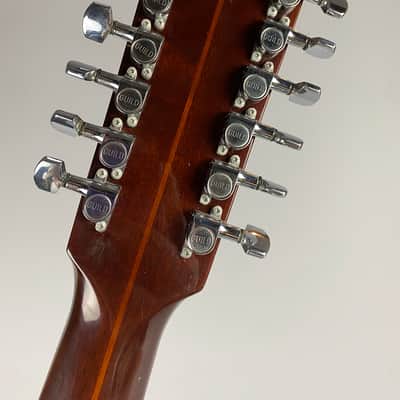 1974 Guild F212 - Natural Spruce top , Mahogany Back and sides .. USA Made Jumbo 12 String  W Original Hardshell case image 8