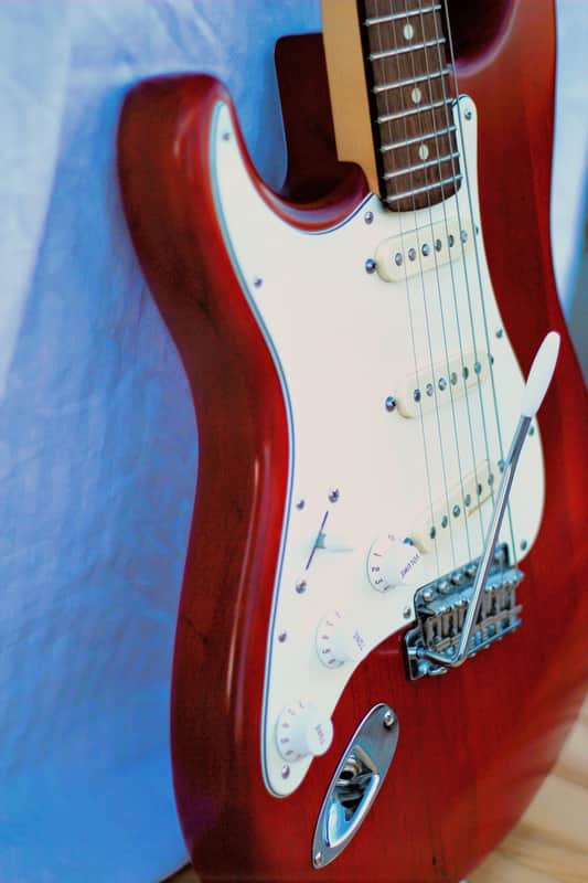 LEFT-HANDED Fender American Series Stratocaster 2003-2004 |chrome red|rosewood|OHSC & case candy image 1