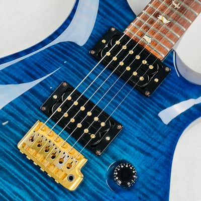 PRS Custom 24 10-Top Birds Brazilian Rosewood Gold Hardware 1990 - Royal Blue image 10