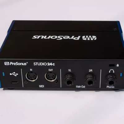 PreSonus Studio 24C 2x2 USB-C Audio / MIDI Interface 2019 - Present - Black image 2