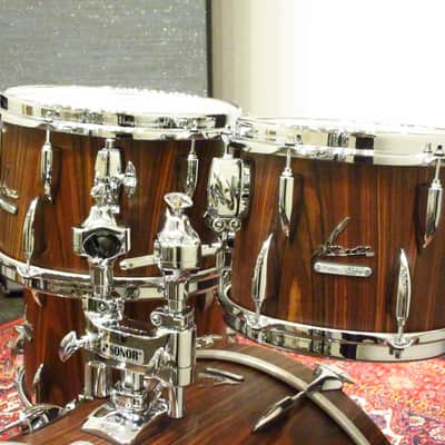 Sonor Vintage Series Rosewood Semi Gloss 4pc Drum Set 20" 10" 12" 14" With tom holder image 6