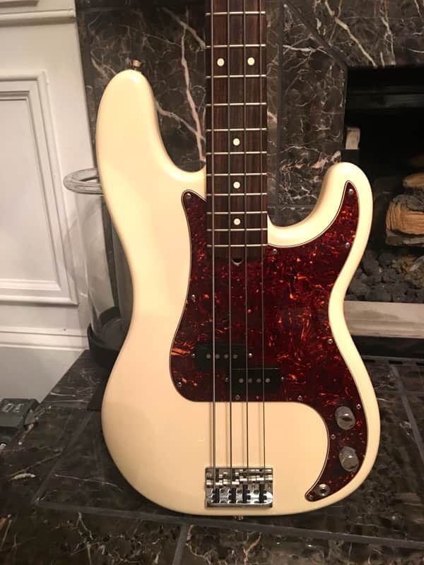 Fender American Standard Precision Bass 2009 Olympic White w/ Rosewood  MINT-Upgraded ATA Case image 1
