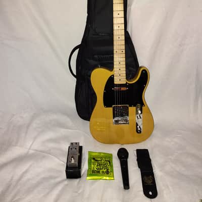 Squier Telecaster Maple Fretboard with Gig Bag + Pedal + mic + strap + strings image 1