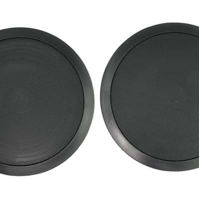 (2) Rockville CC80T Black 8" Commercial 70v Ceiling Speakers For Restaurant/Bar image 1