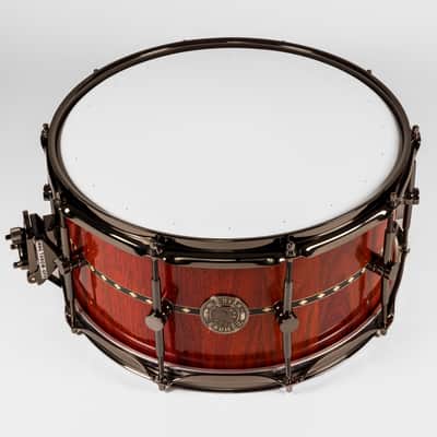 Old Star Drum Co. Bloodwood w/Inlay Stave Snare 2023 - High Gloss image 5