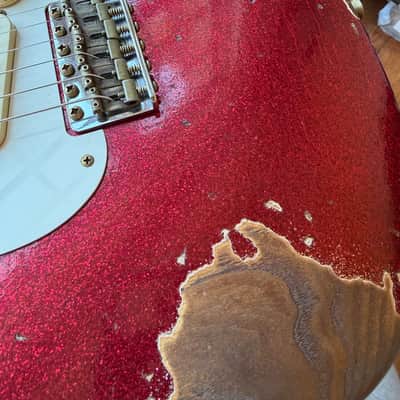 2026 Fender Custom Shop ‘57 Stratocaster SR25 Heavy Relic - Red Sparkle image 13