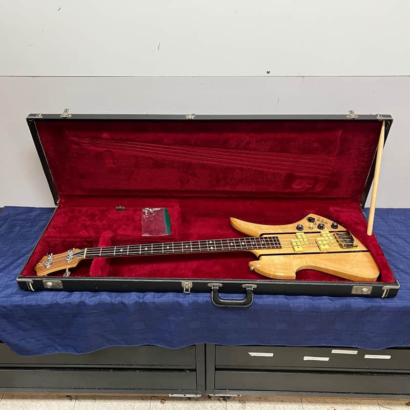 Vintage BC Rich USA Mockingbird 4-string electric bass guitar neck through body with Original Case Early 1980's image 1