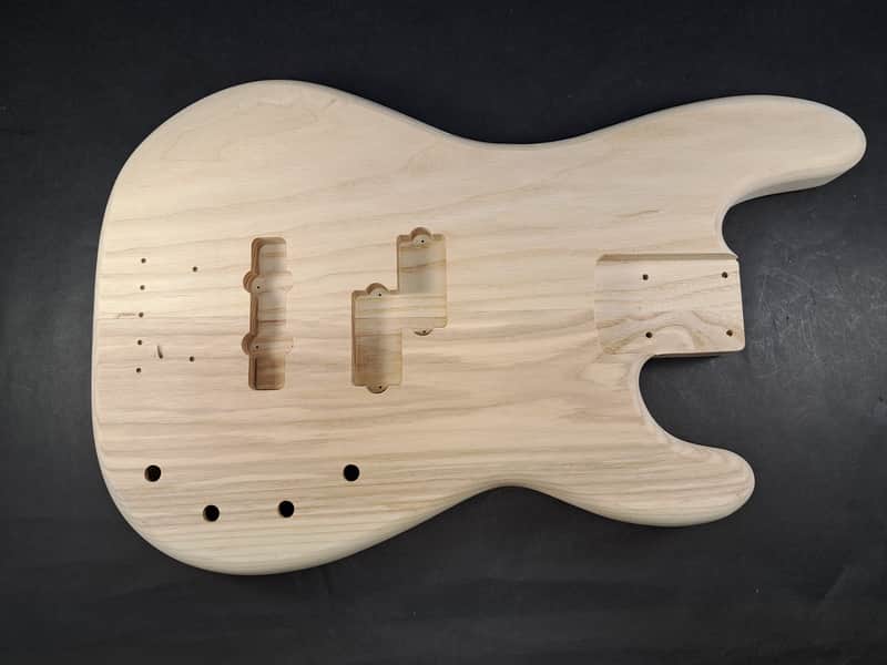 Unfinished Ash P/J bass guitar body - fits fender necks J2514 image 1